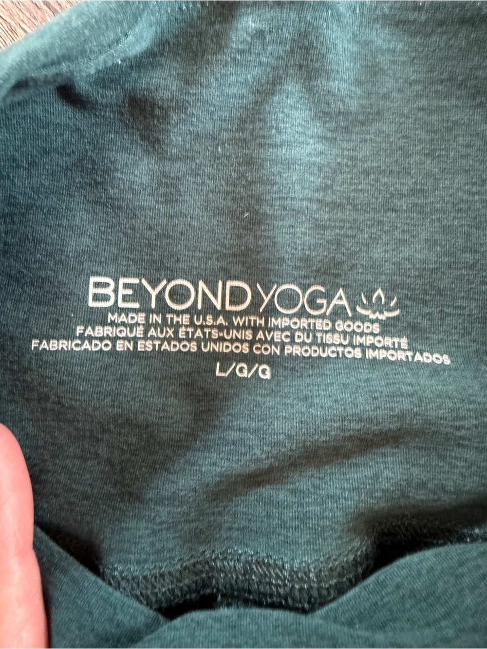 Green Beyond Yoga Spacedye Out of Pocket High Waist Leggings. Large. Like new. - Picture 4 of 8